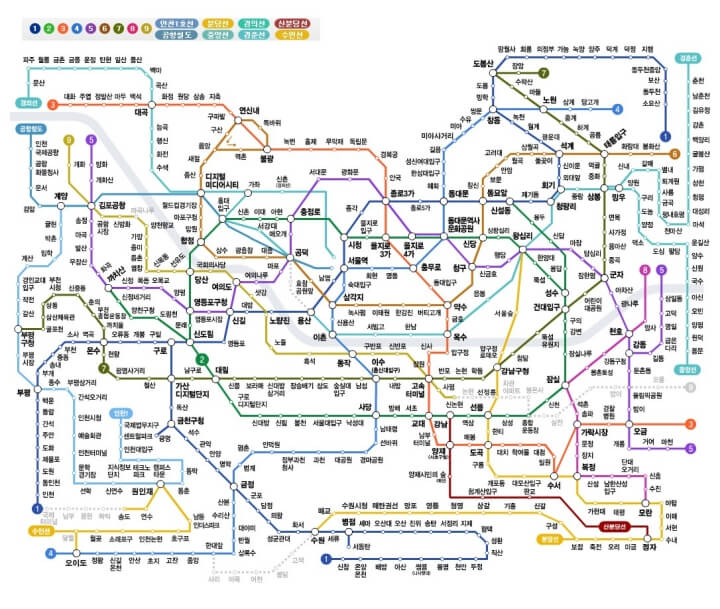 서울 지하철 노선도 : 지하철노선도 PDF 다운로드 : 지하철노선도크게보기